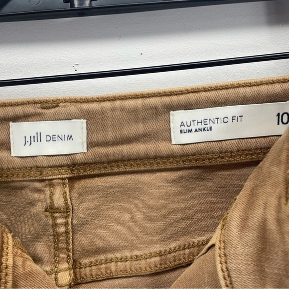 NWT J.Jill Slim Ankle Pants in Light Camel Size 10 - Picture 5 of 8